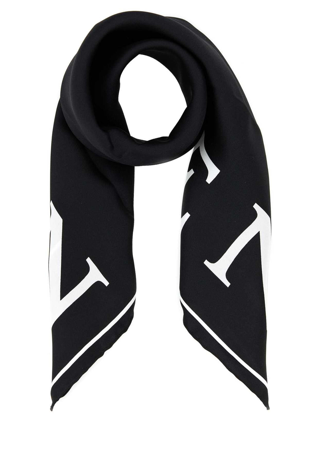 Alexander Mcqueen Women Black Silk Foulard