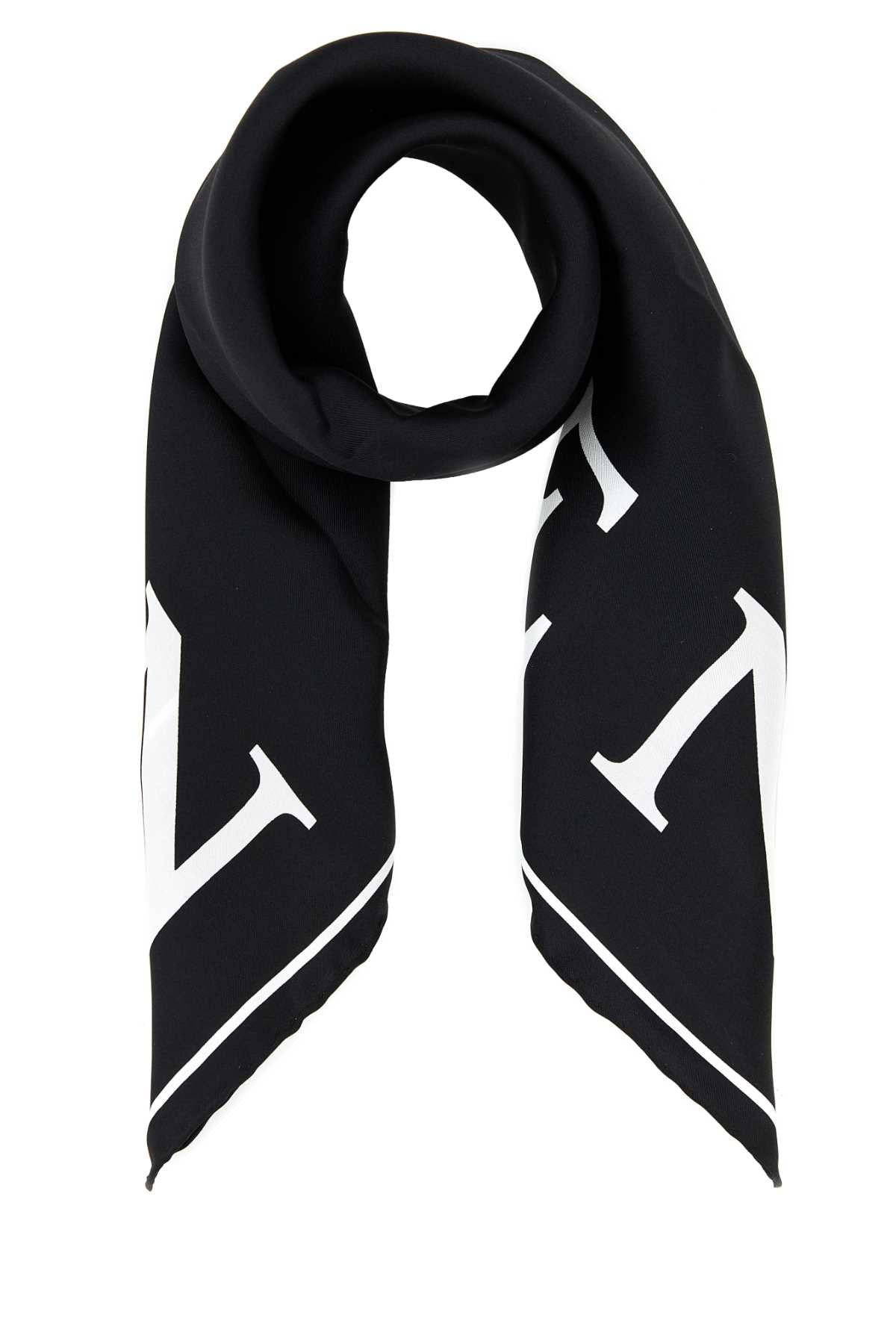 Alexander Mcqueen Women Black Silk Foulard