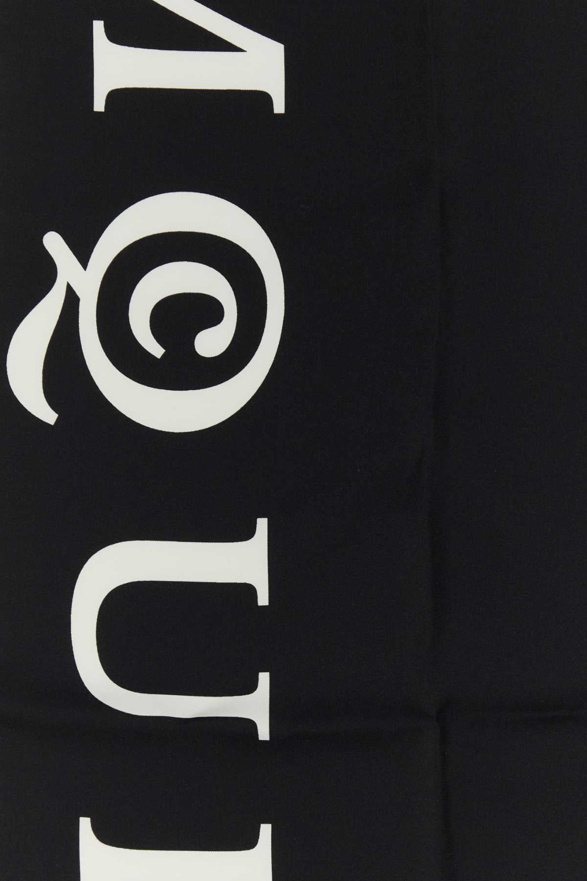 Alexander Mcqueen Women Black Silk Foulard