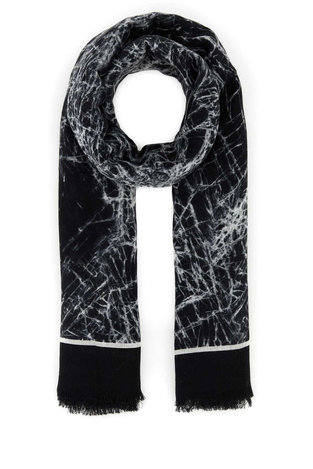 Alexander Mcqueen Women Printed Wool Scarf