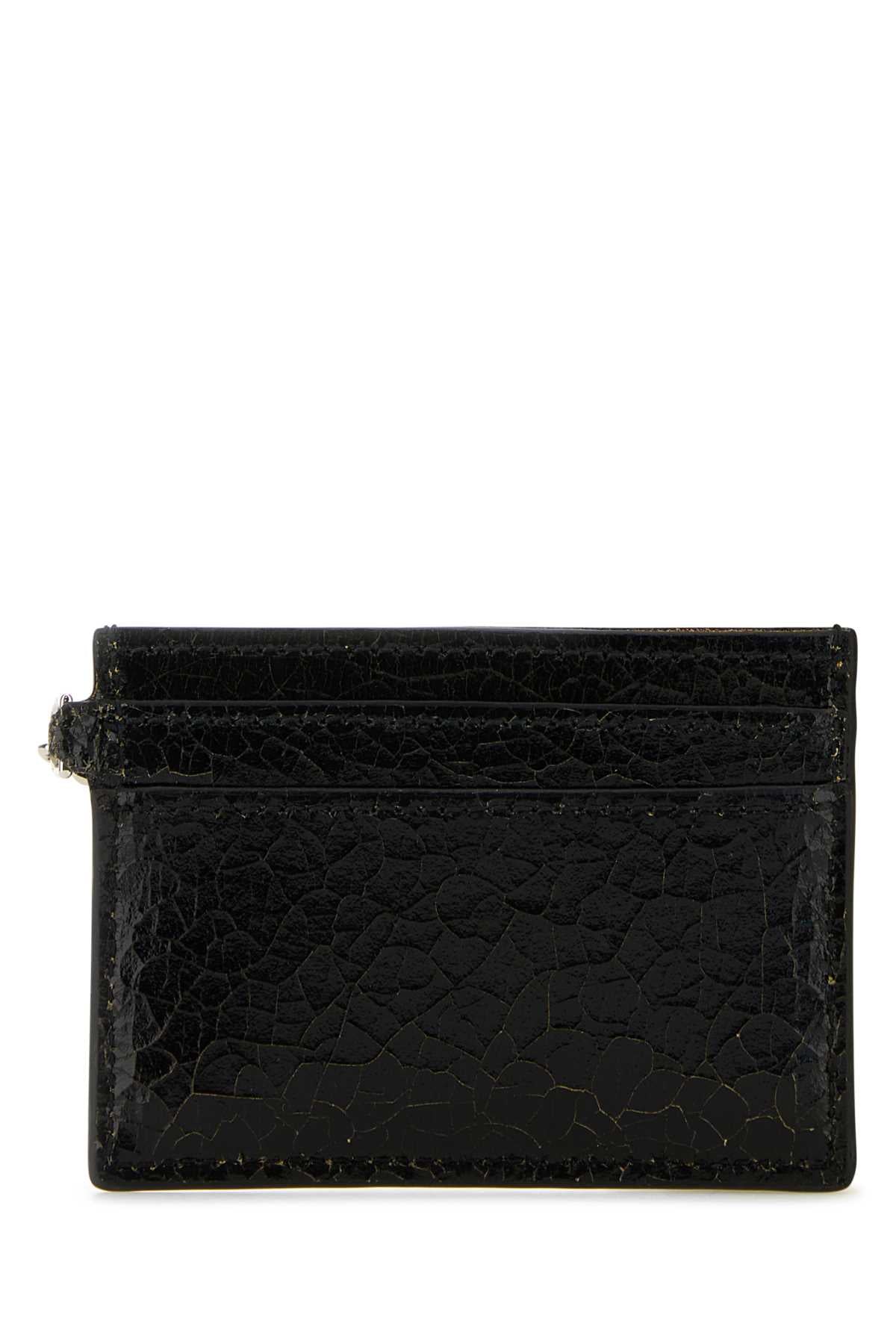 Alexander Mcqueen Men Black Leather Card Holder