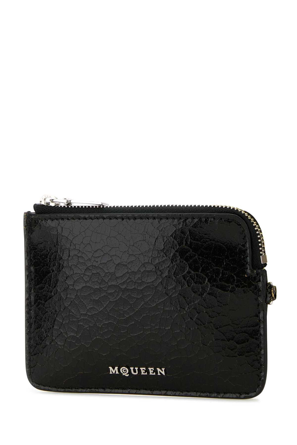 Alexander Mcqueen Men Black Leather Card Holder
