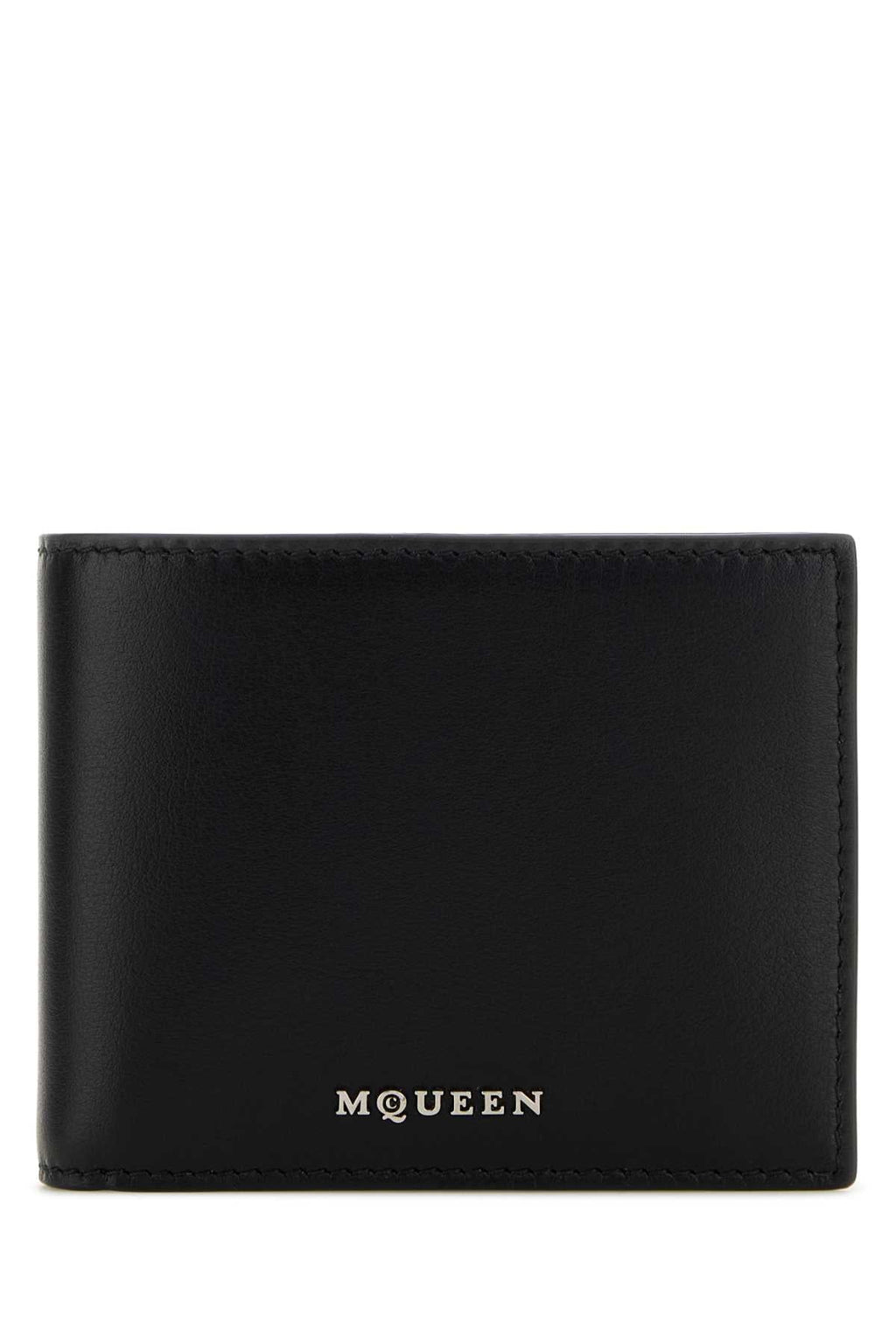 Alexander Mcqueen Men Black Leather Wallet