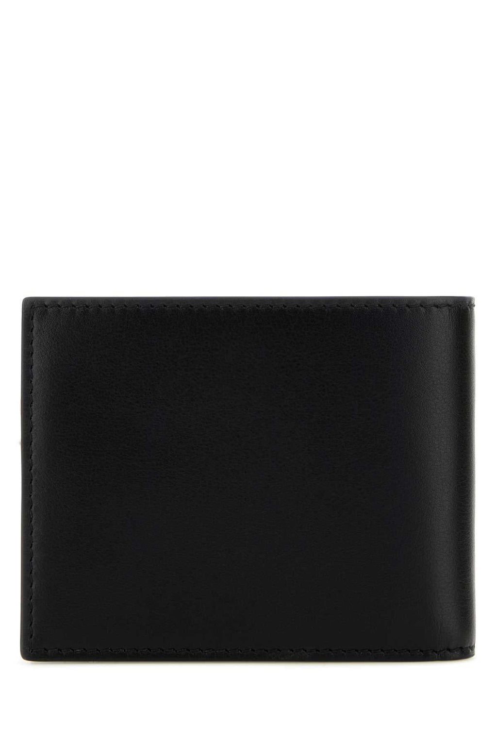 Alexander Mcqueen Men Black Leather Wallet