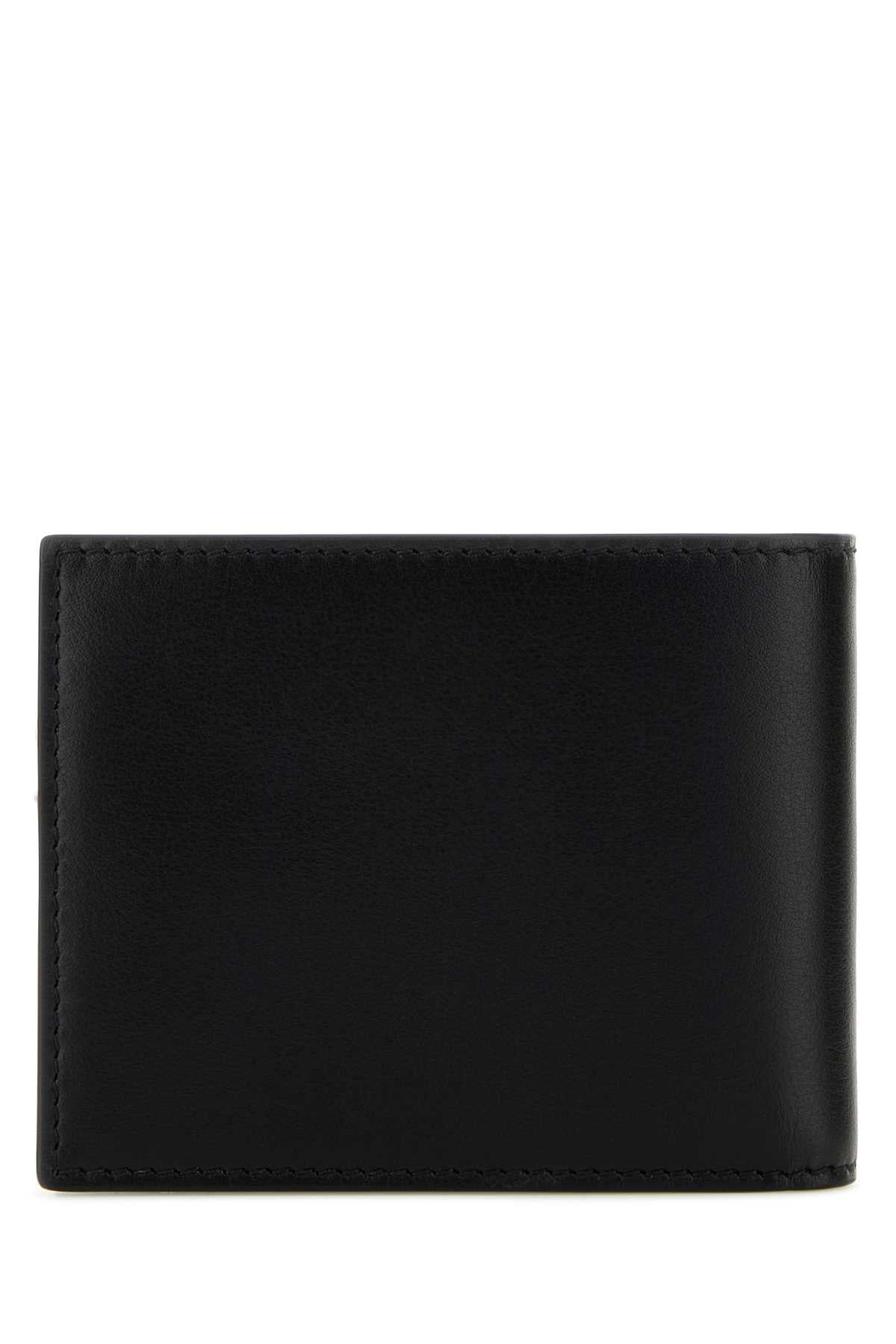 Alexander Mcqueen Men Black Leather Wallet