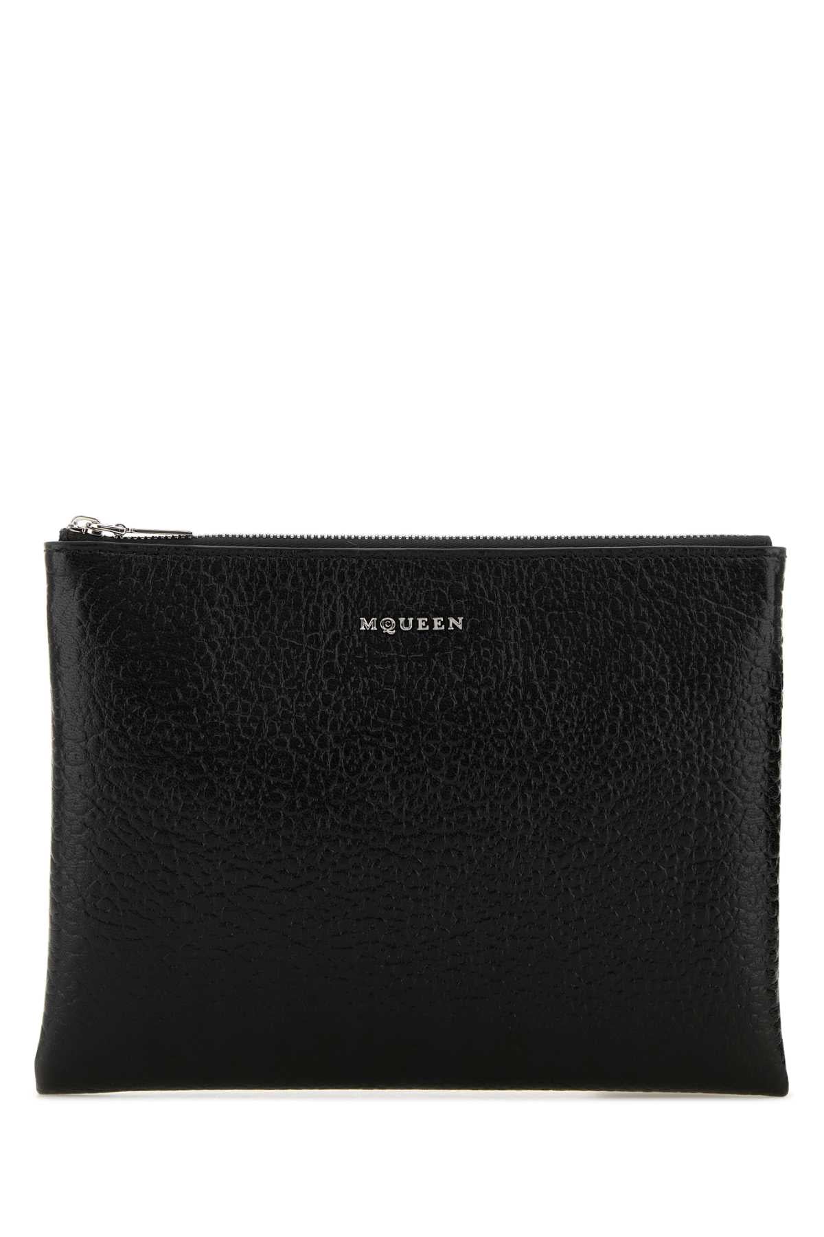 Alexander Mcqueen Women Black Leather Pouch