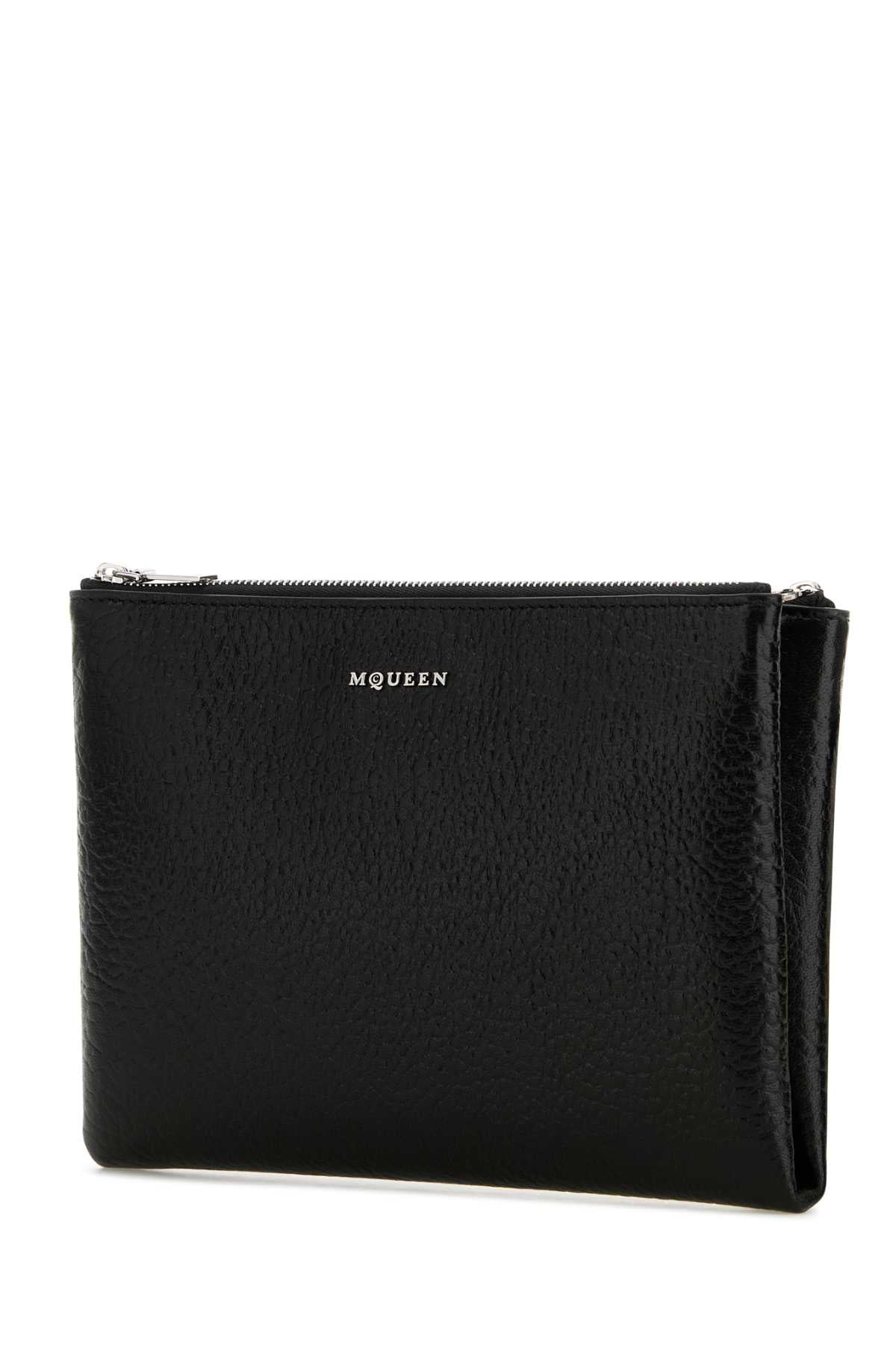 Alexander Mcqueen Women Black Leather Pouch