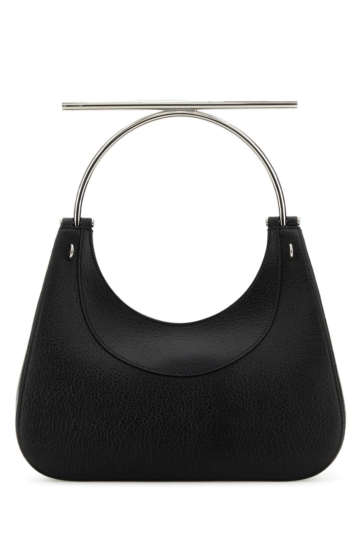 Alexander Mcqueen Women Black Leather Cross-Bar Handbag