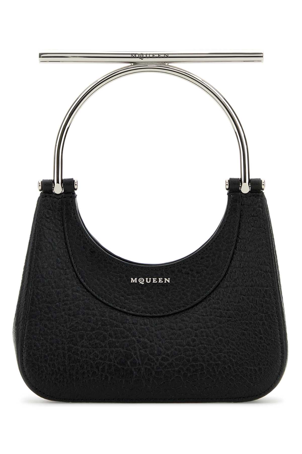 Alexander Mcqueen Women Black Leather Mini Cross-Bar Handbag