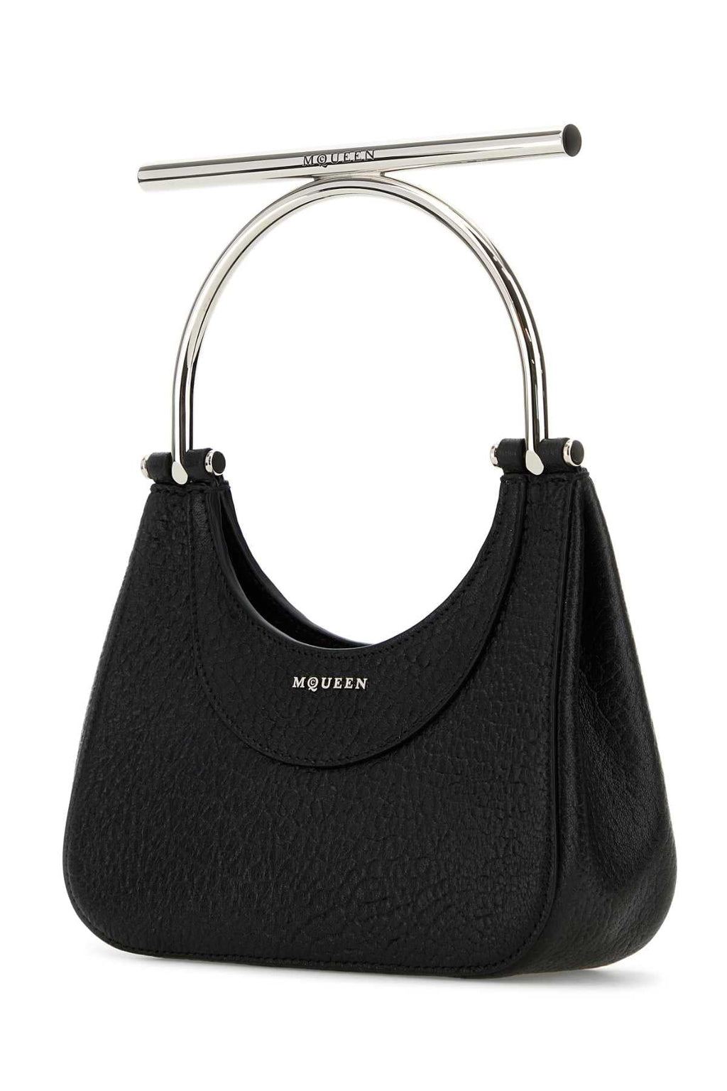Alexander Mcqueen Women Black Leather Mini Cross-Bar Handbag