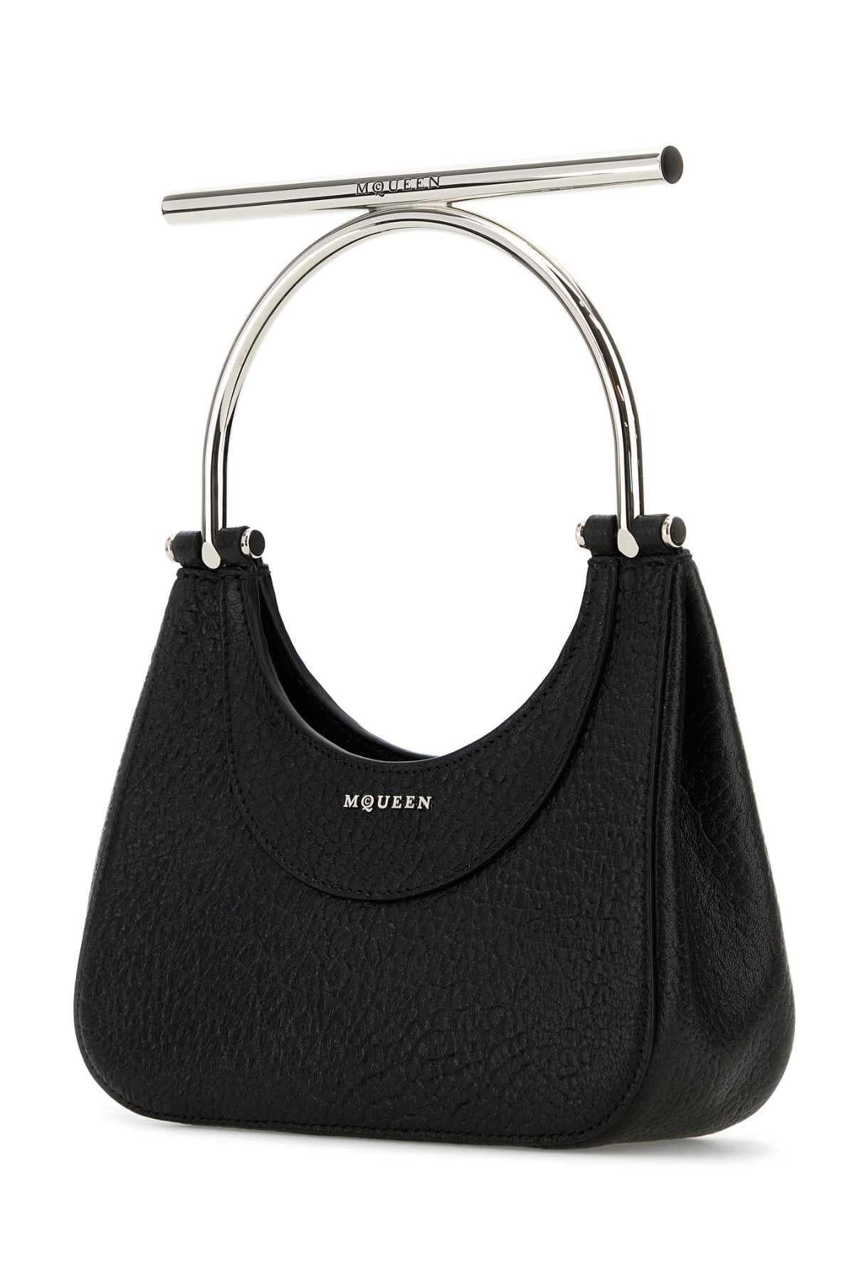 Alexander Mcqueen Women Black Leather Mini Cross-Bar Handbag