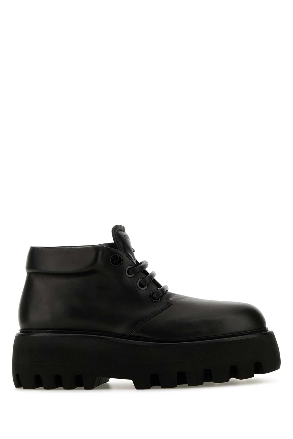 Alexander Mcqueen Men Black Nappa Leather Sofa Lace-Up Shoes