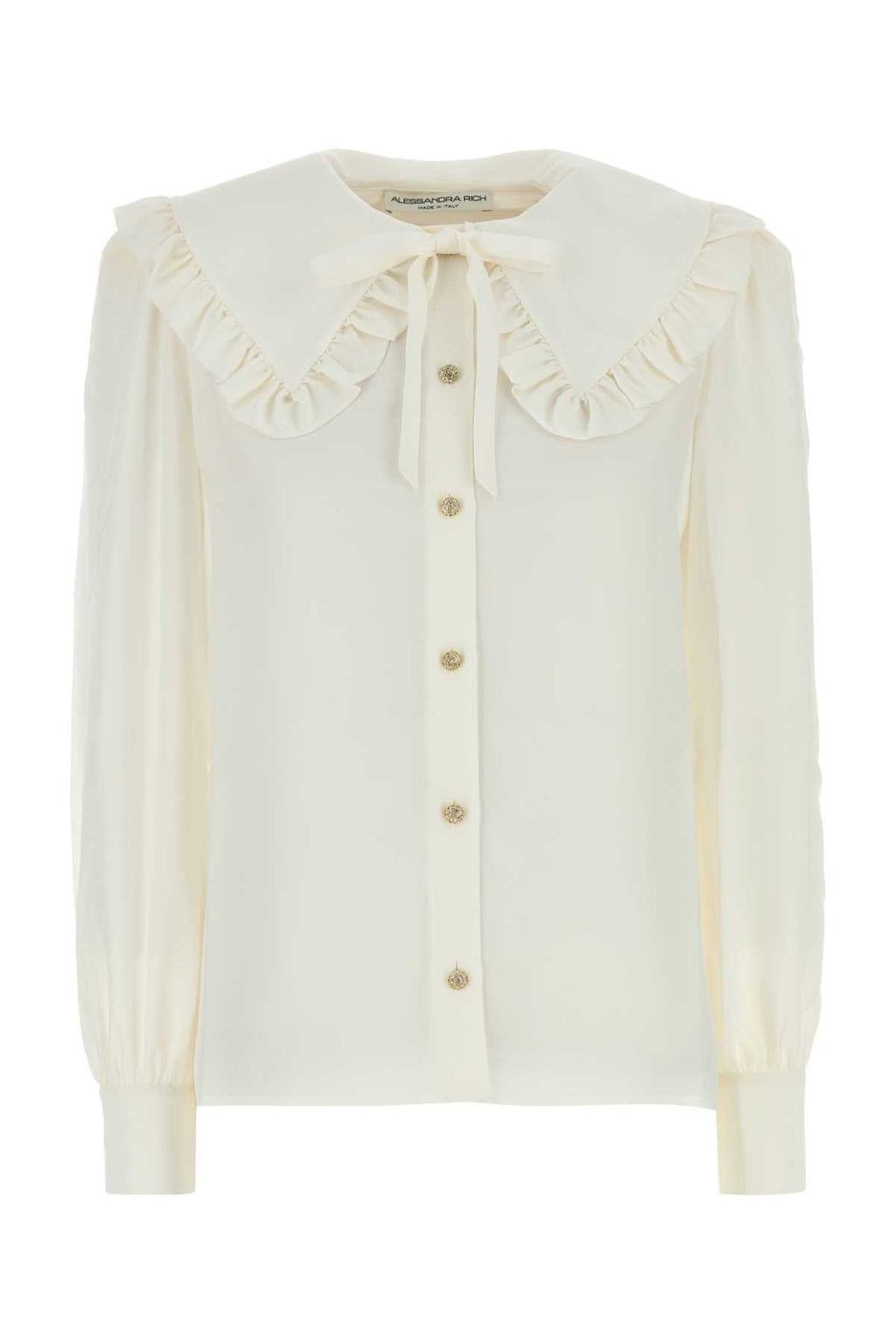 Alessandra Rich Women White Silk Shirt