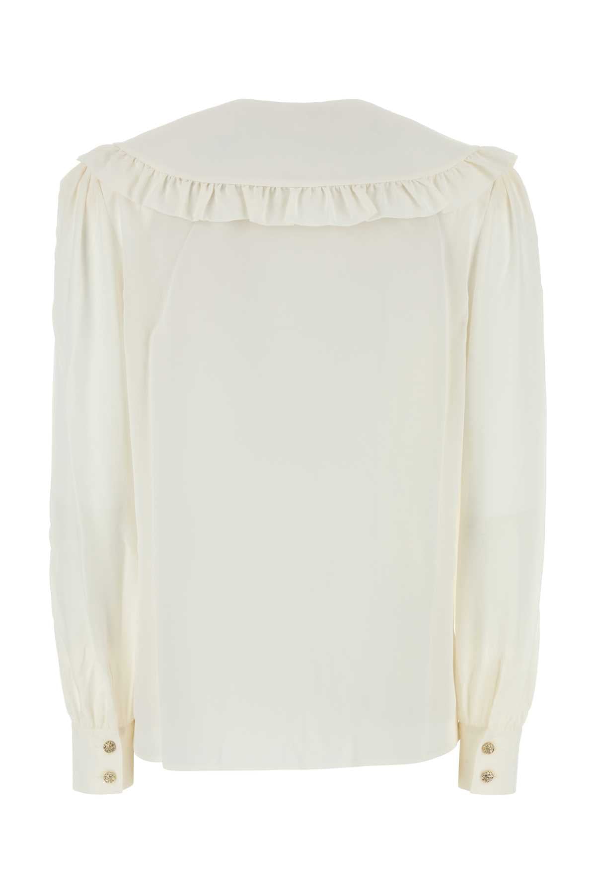 Alessandra Rich Women White Silk Shirt