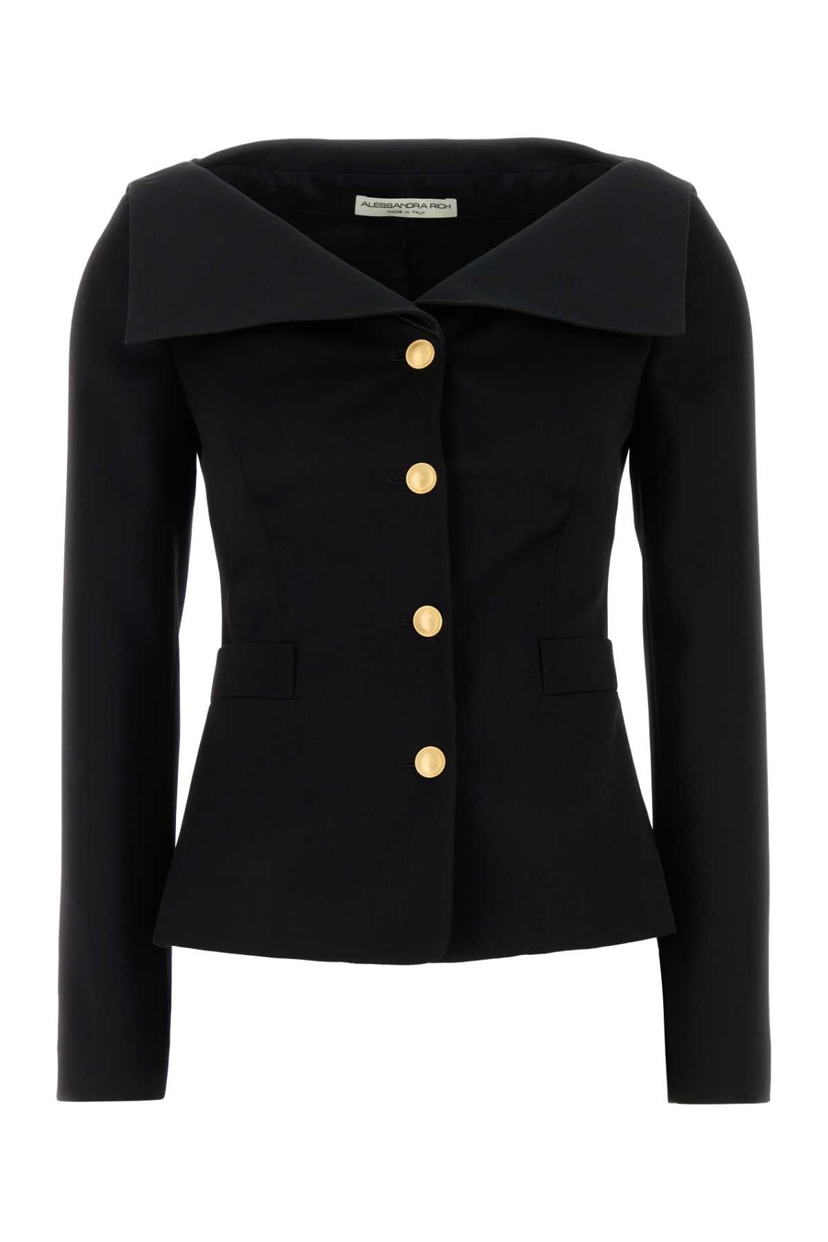 Alessandra Rich Women Black Wool Blazer