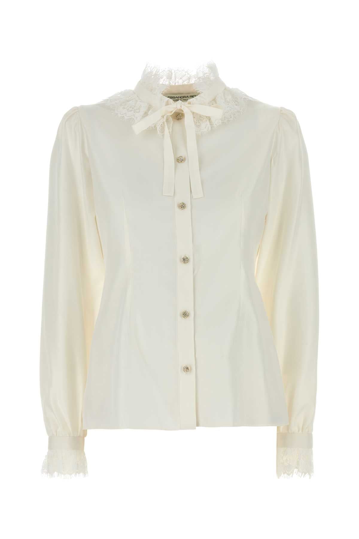 Alessandra Rich Women White Poplin Shirt