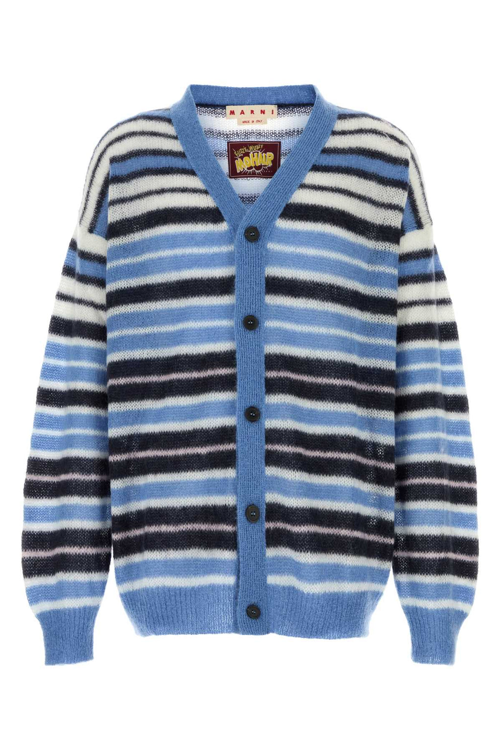 Marni Men Embroidered Mohair Blend Cardigan