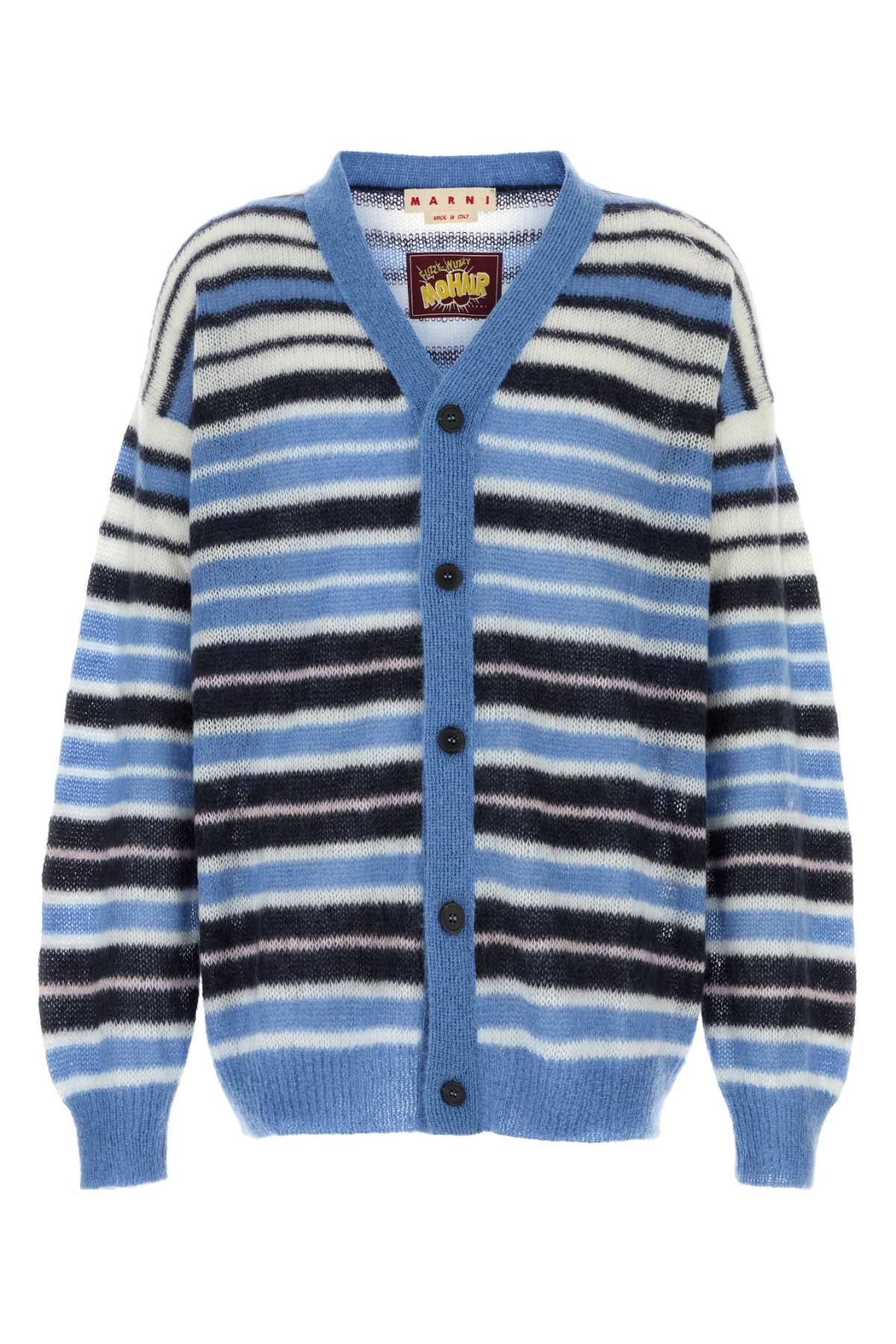 Marni Men Embroidered Mohair Blend Cardigan