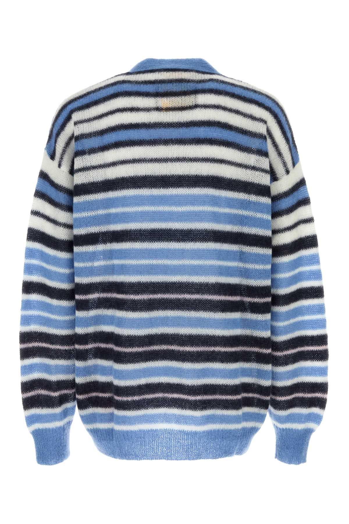 Marni Men Embroidered Mohair Blend Cardigan