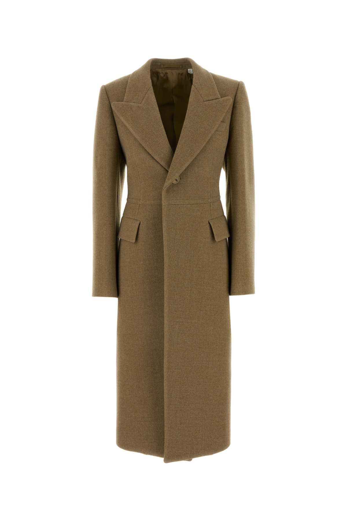 Burberry Women Beige Wool Blend Coat