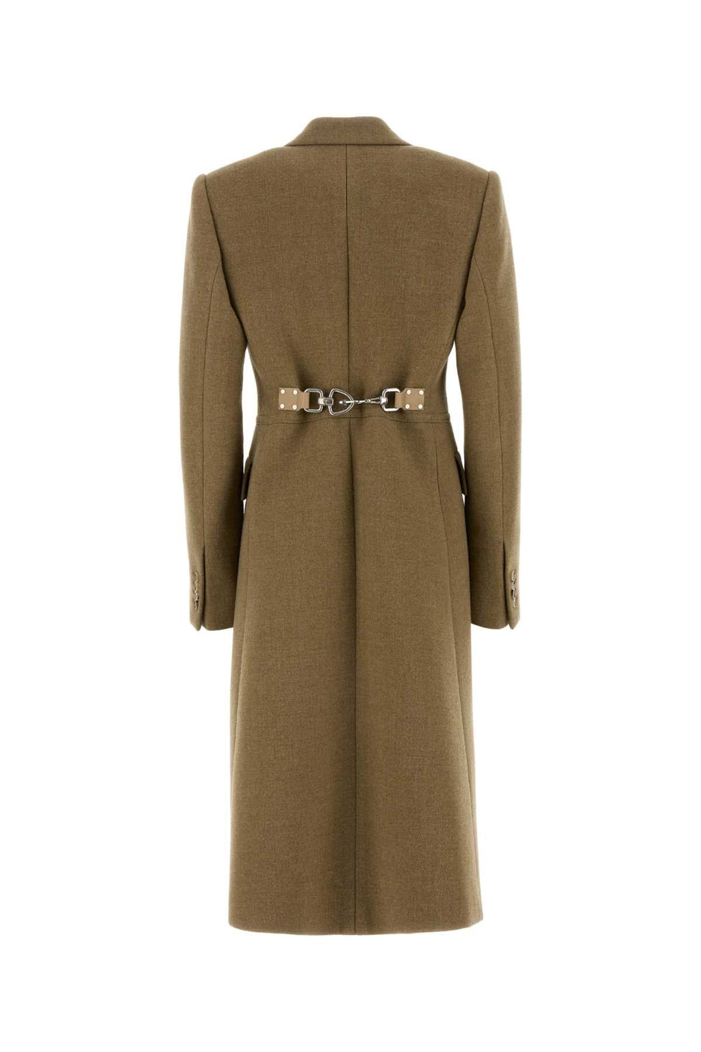Burberry Women Beige Wool Blend Coat