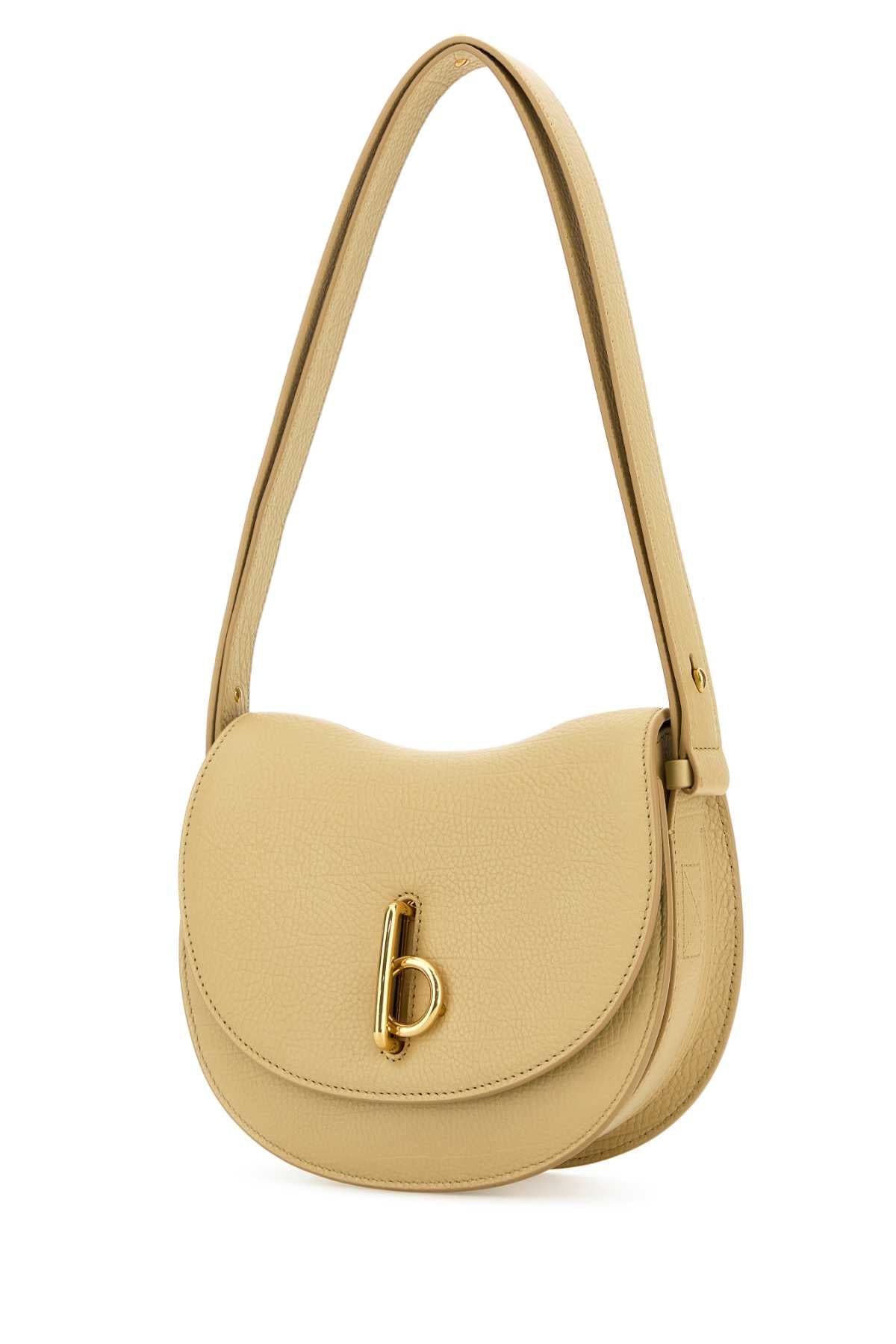 Burberry Women Beige Leather Small Rocking Horse Shoulder Bag