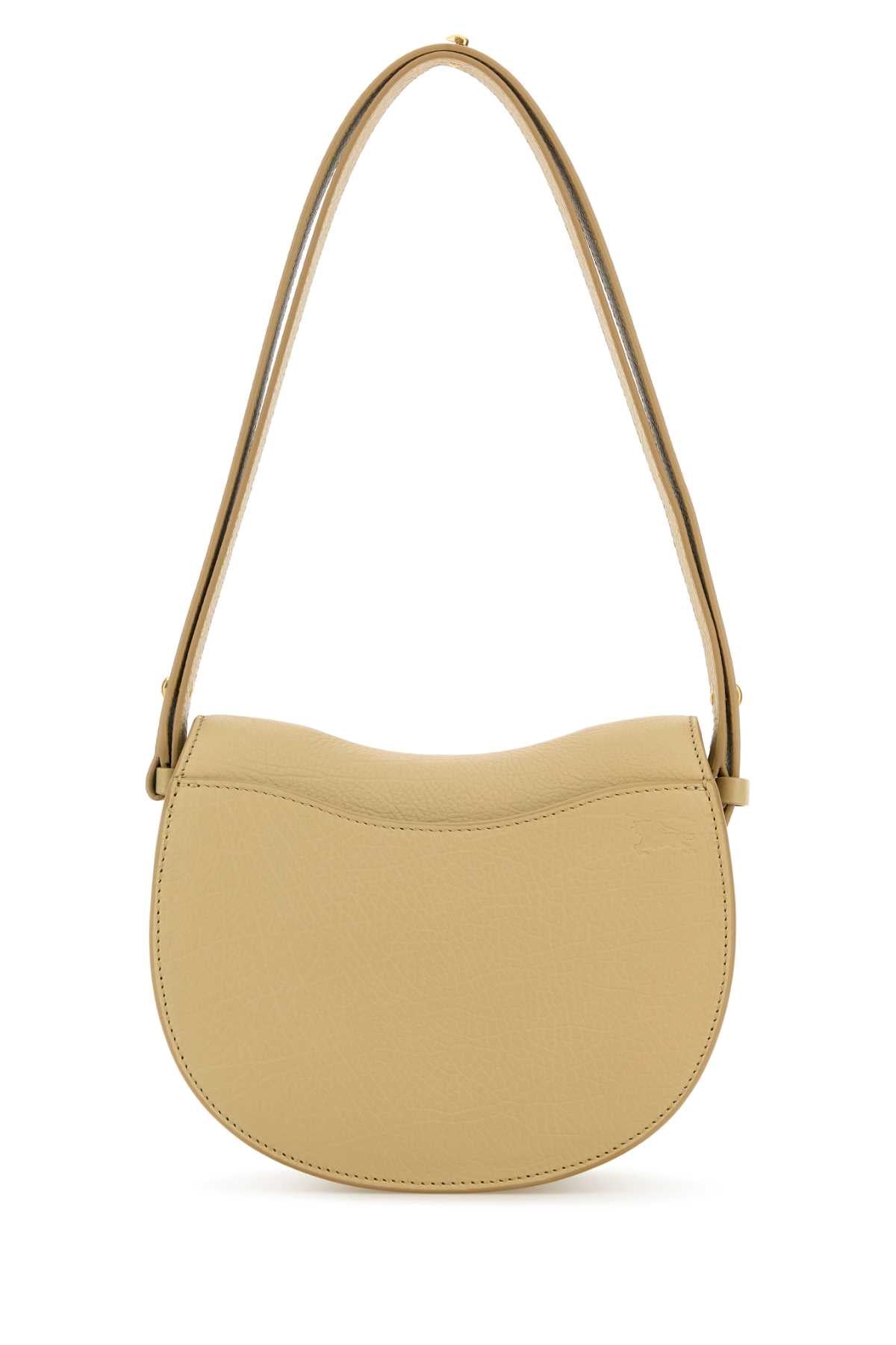 Burberry Women Beige Leather Small Rocking Horse Shoulder Bag