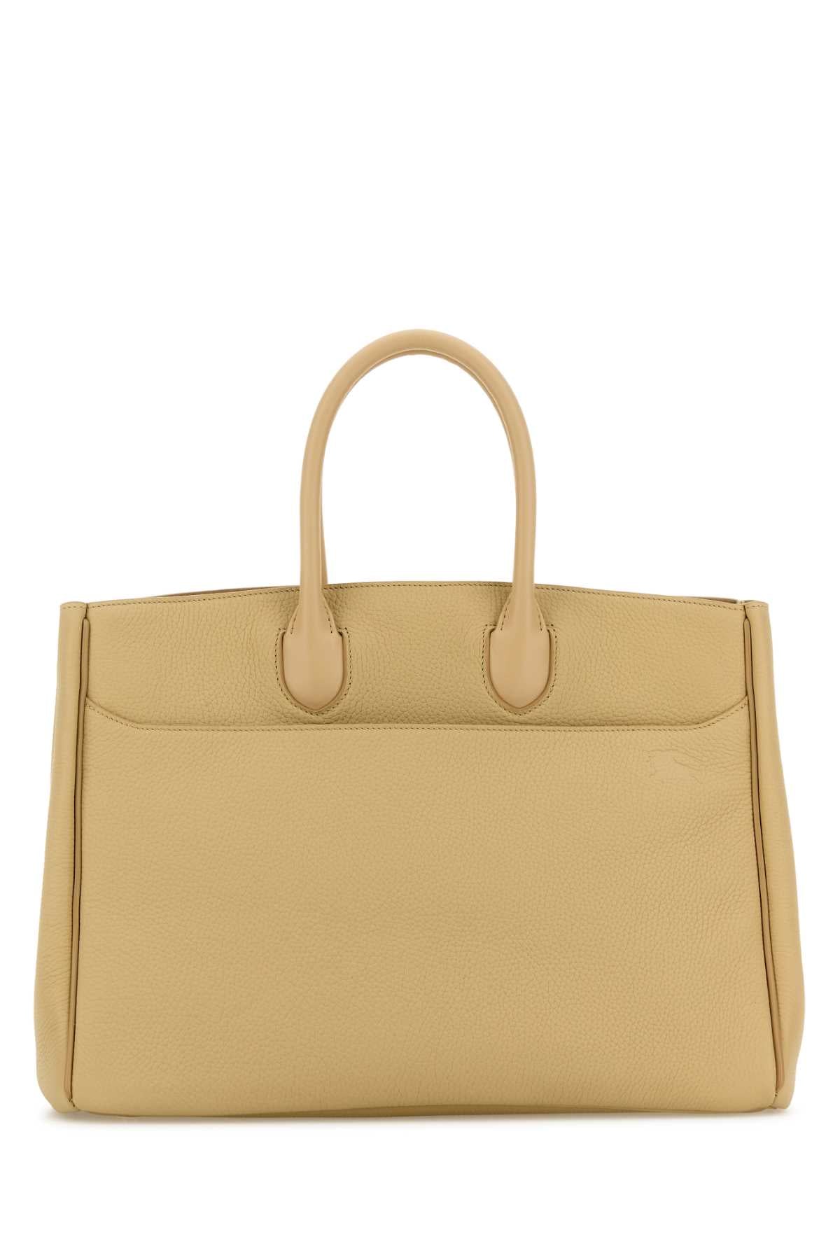 Burberry Women Beige Leather Medium Rocking Horse Handbag