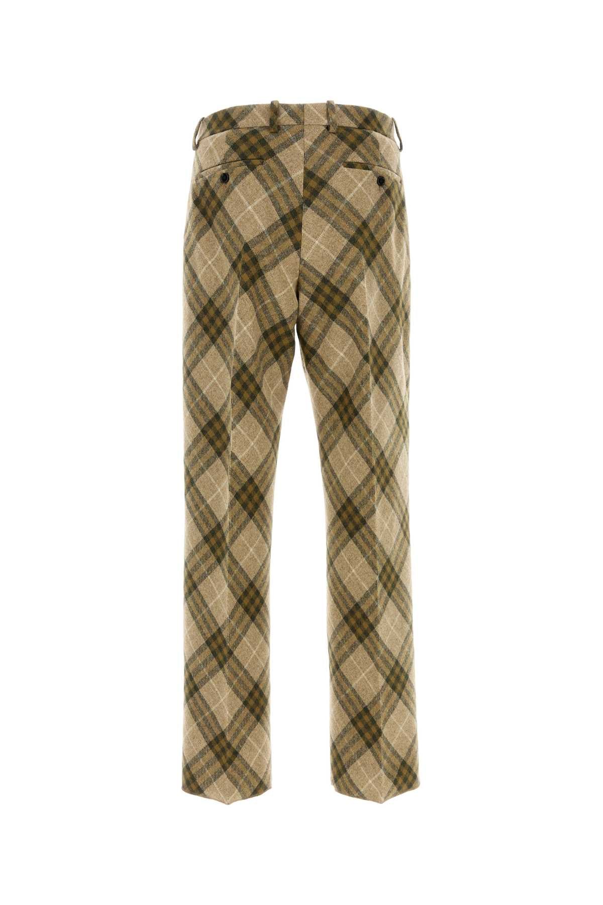 Burberry Men Embroidered Wool Pant