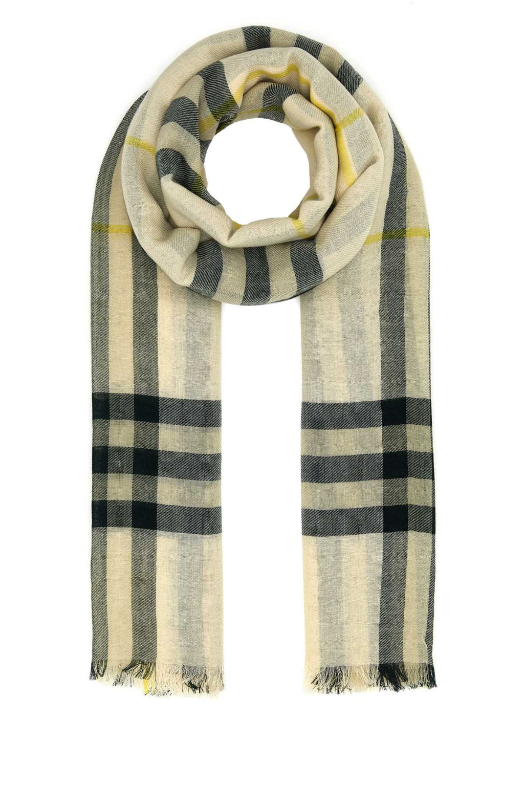 Burberry Unisex Embroidered Wool Scarf