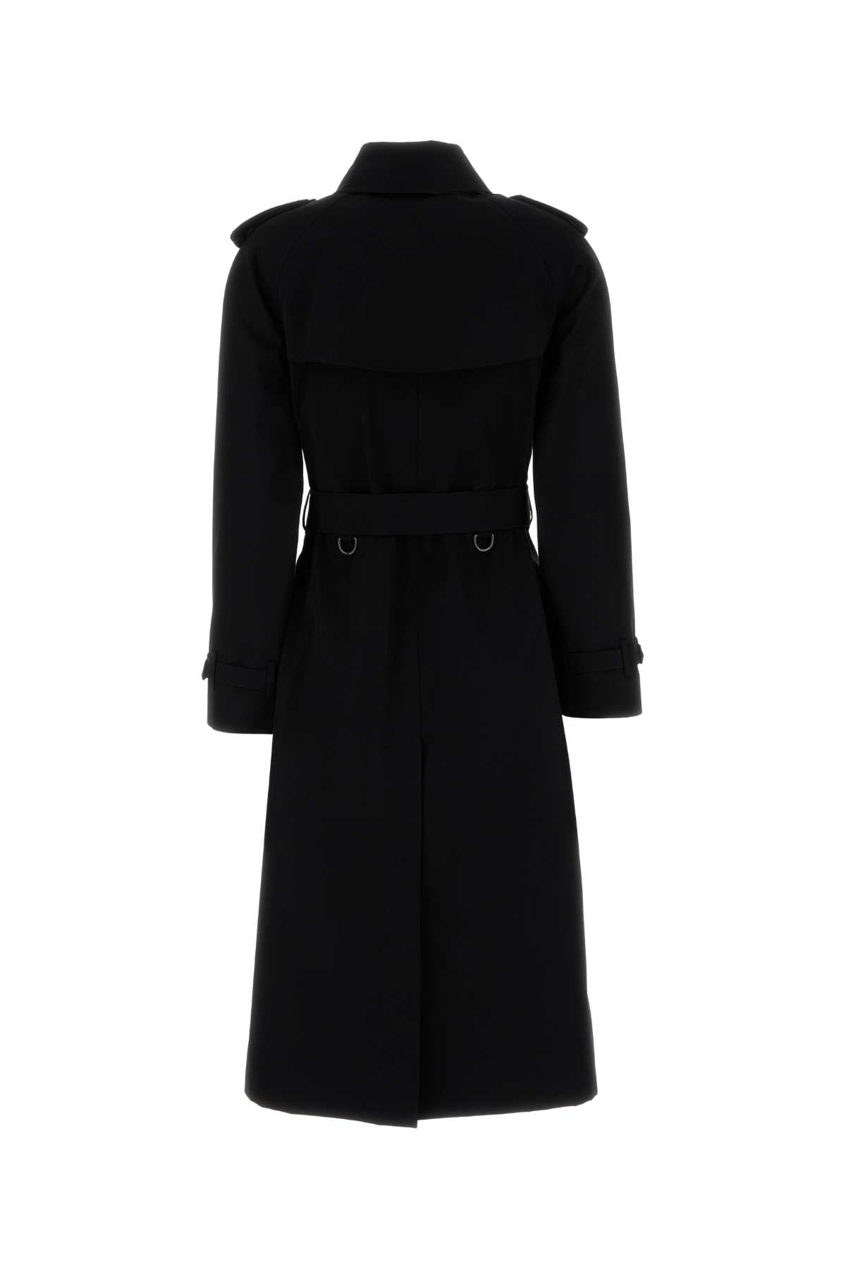 Burberry Women Black Cotton Trench Coat
