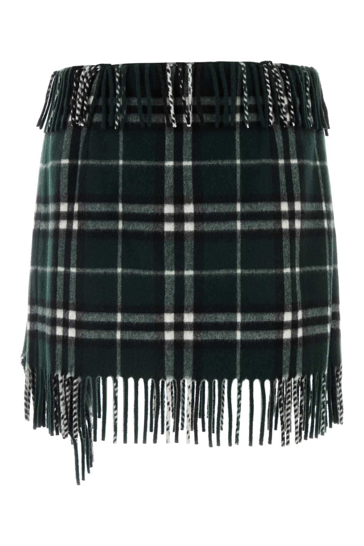 Burberry Women Embroidered Wool Blend Mini Skirt