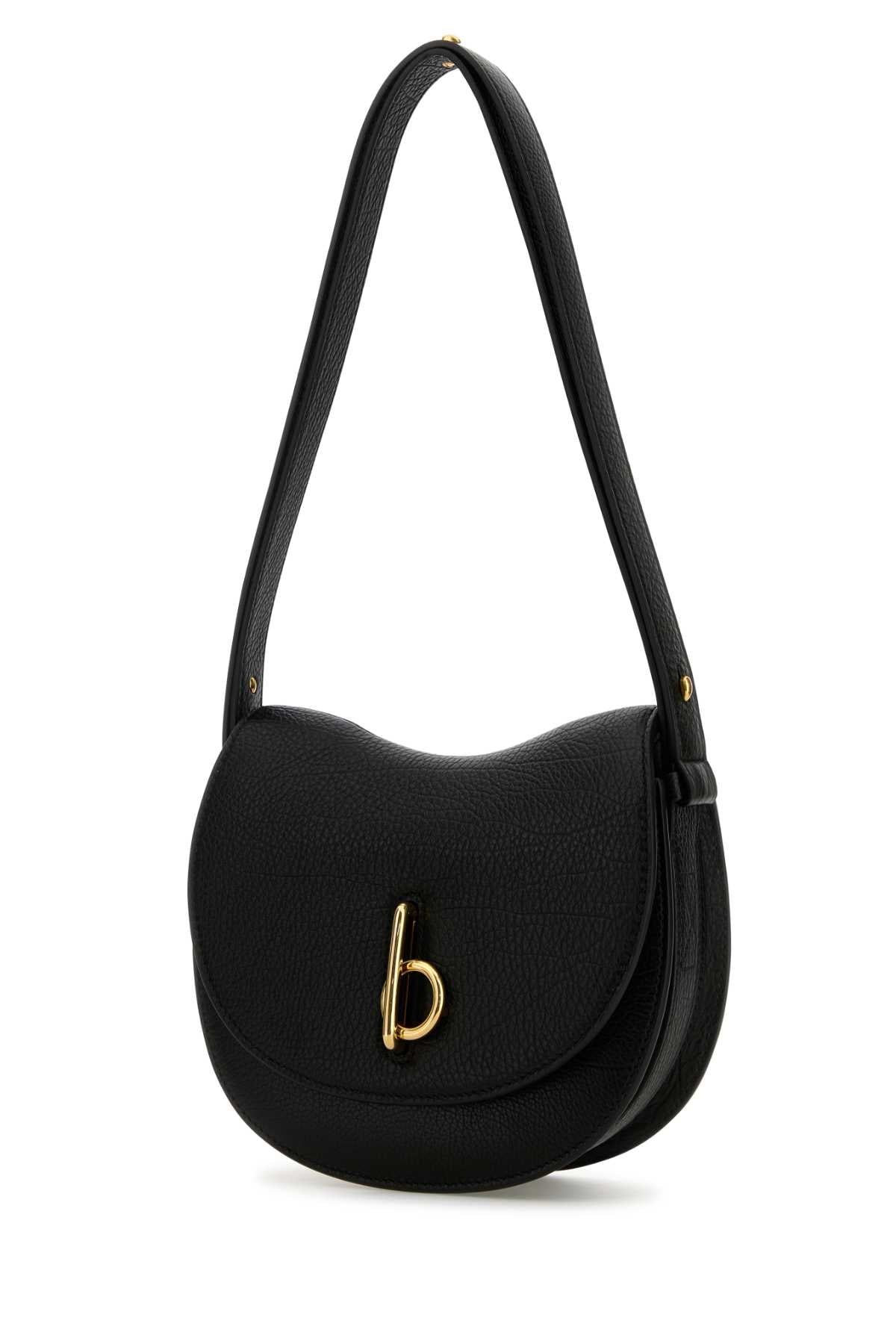 Burberry Women Black Leather Small Rocking Horse Shoulder Bag