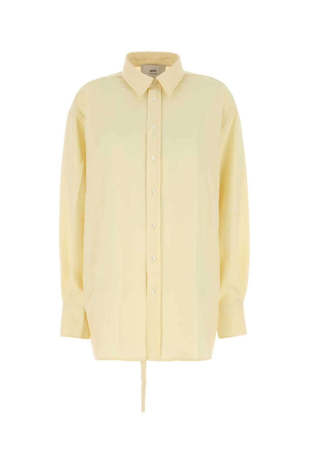 Ami Women Pastel Yellow Wool Oversize Shirt