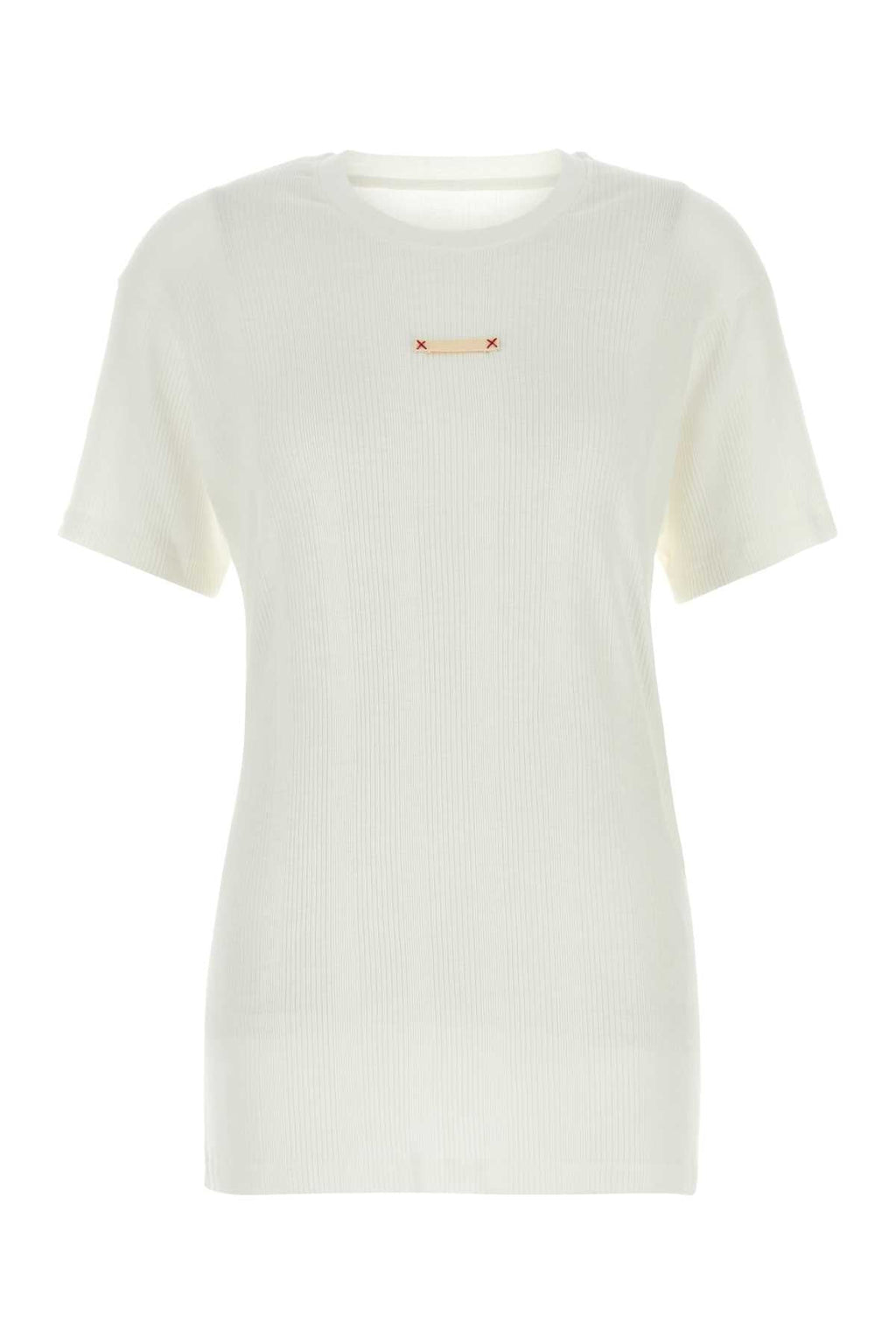 Maison Margiela Women White Cotton Blend T-Shirt