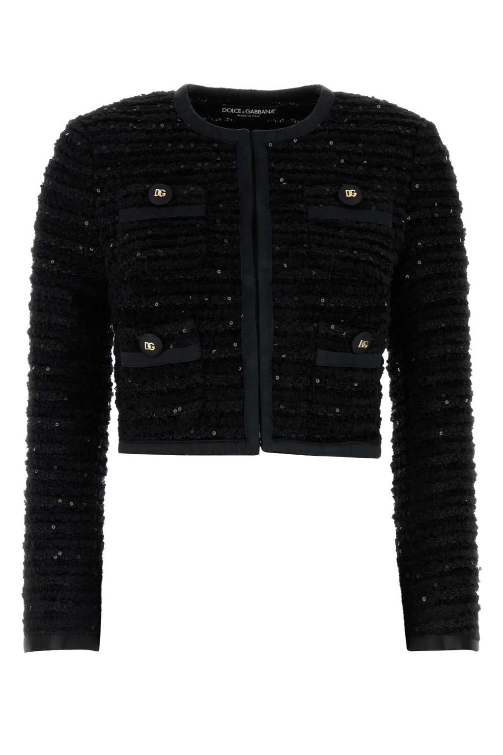Dolce & Gabbana Women Black Tweed Blazer
