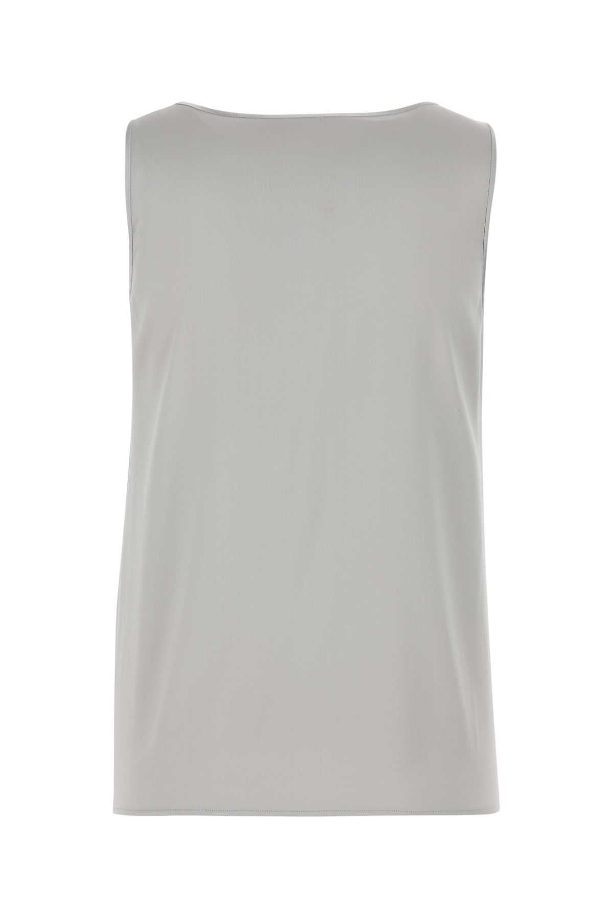 Dolce & Gabbana Women Grey Stretch Satin Tank Top