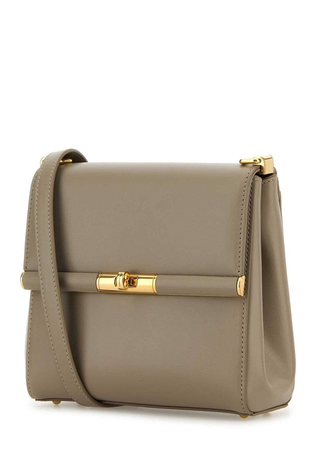 Dolce & Gabbana Women Dove Grey Leather Marlene Crossbody Bag