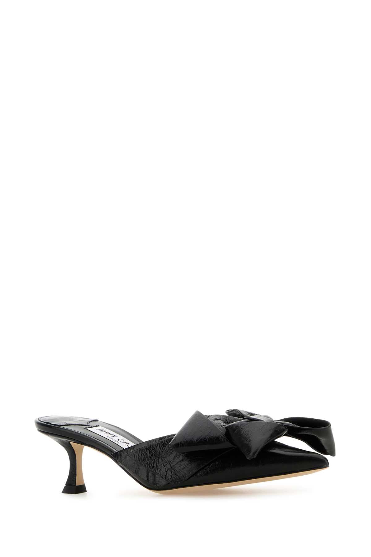 Jimmy Choo Women Black Leather Staz Mules