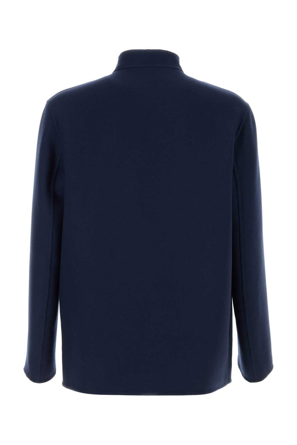 Valentino Garavani Men Navy Blue Wool Blend Jacket