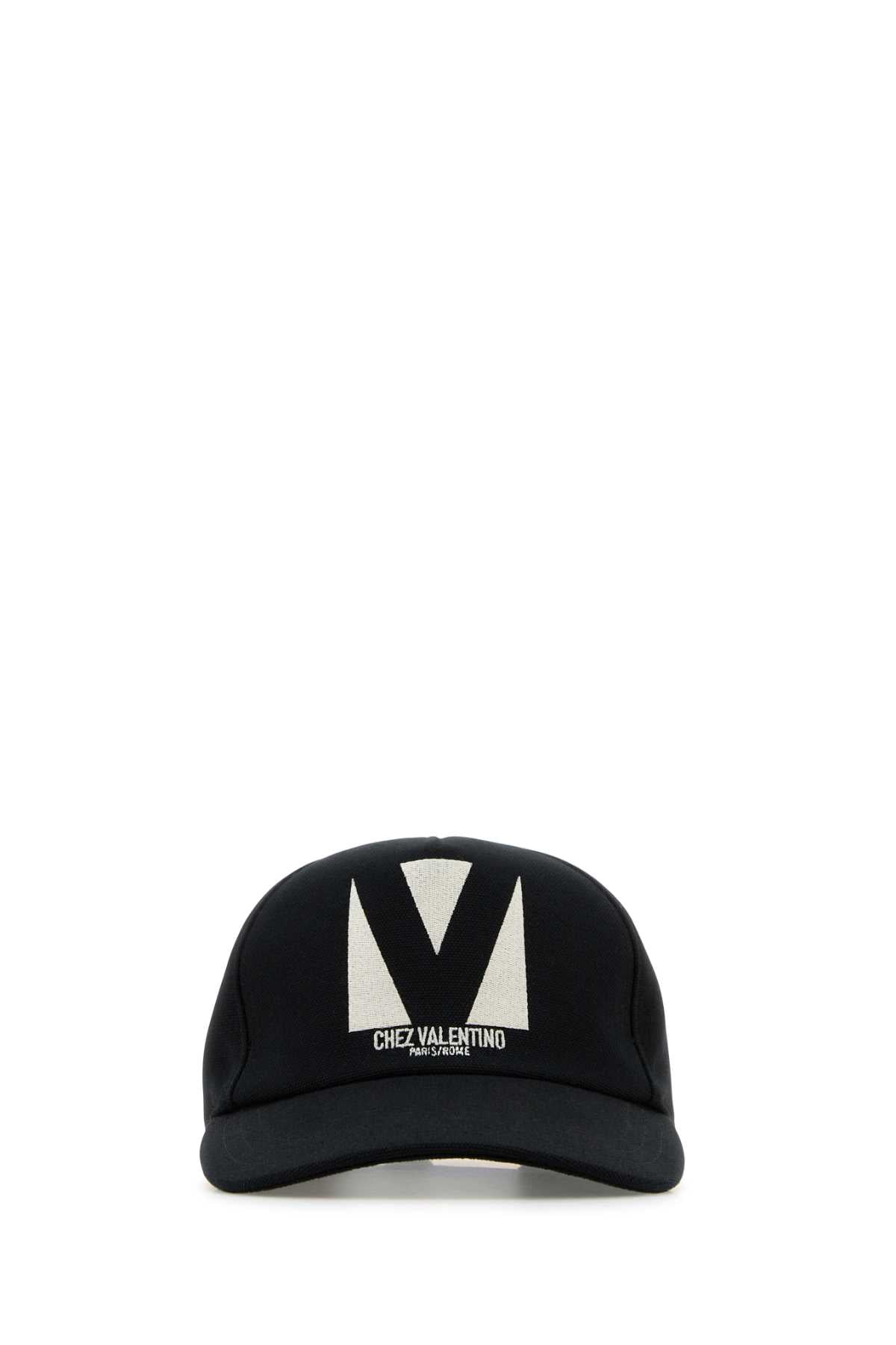 Valentino Garavani Men Black Cotton Baseball Cap