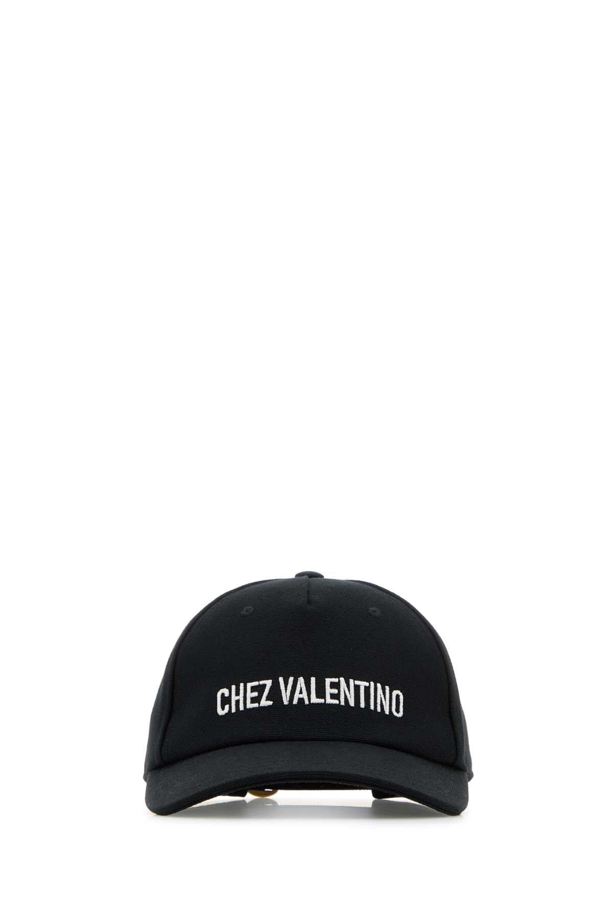 Valentino Garavani Men Midnight Blue Cotton Baseball Cap
