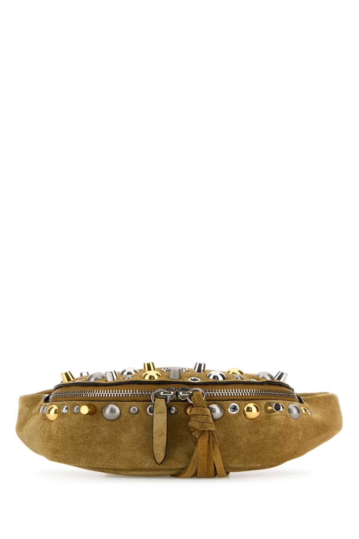 Valentino Garavani Men Beige Suede Nellcã´Te Belt Bag