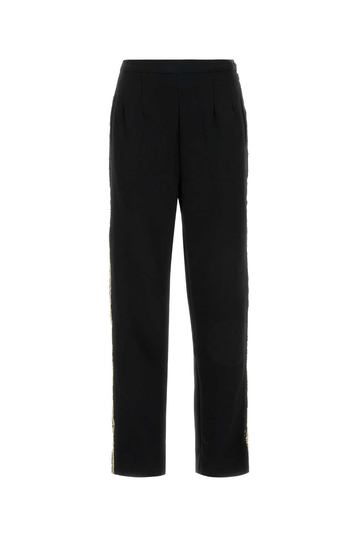 Bode Women Black Crepe Pant