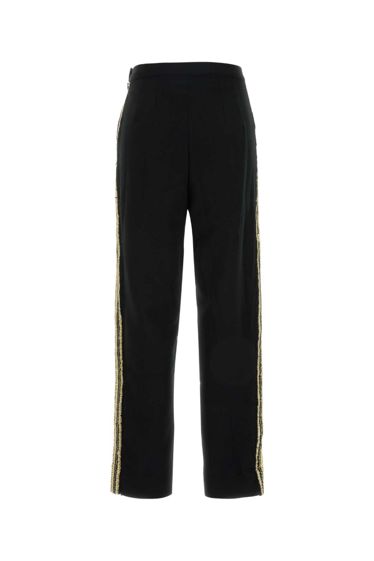 Bode Women Black Crepe Pant