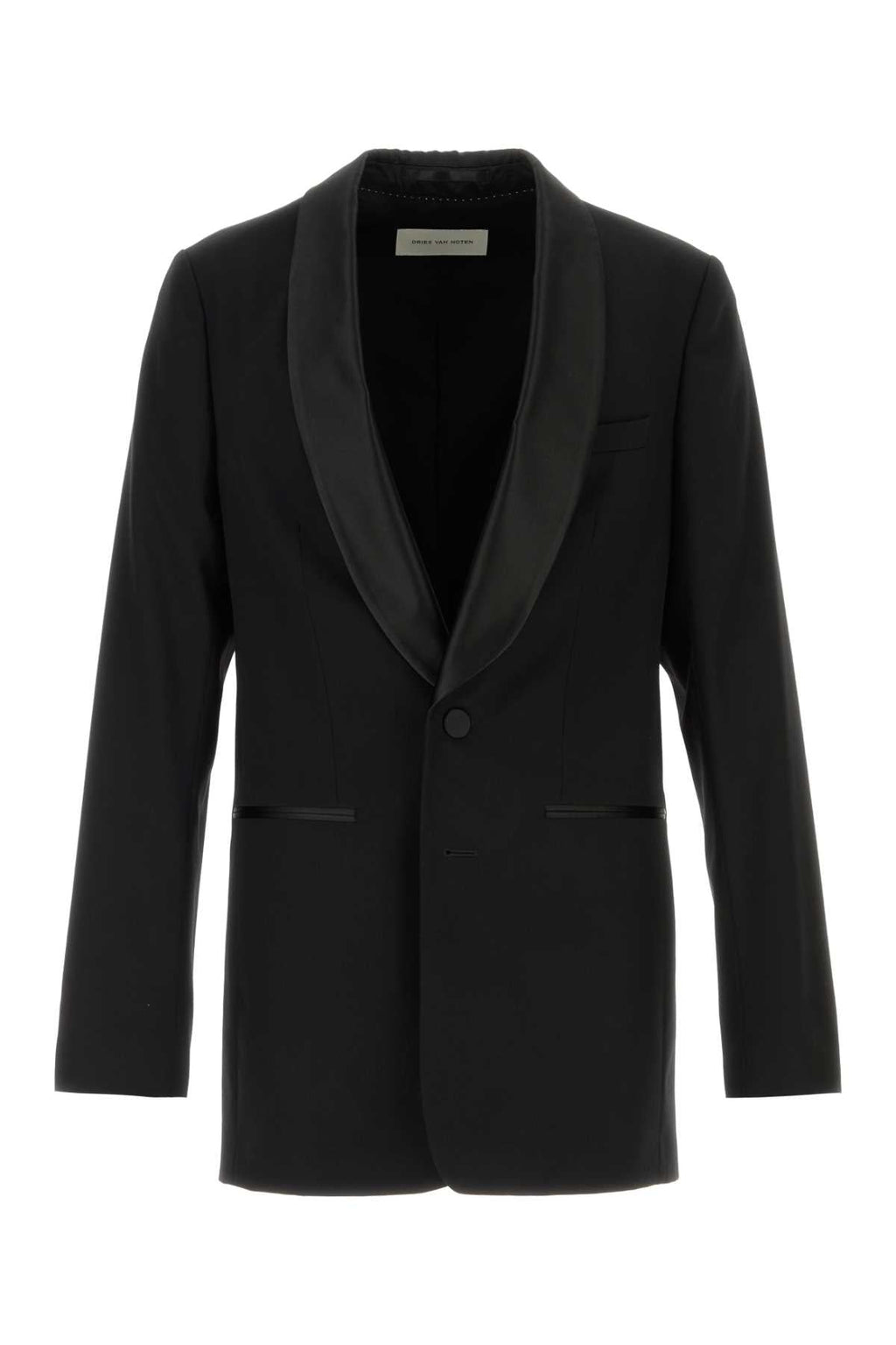 Dries Van Noten Men Black Wool Blend Bartux Blazer