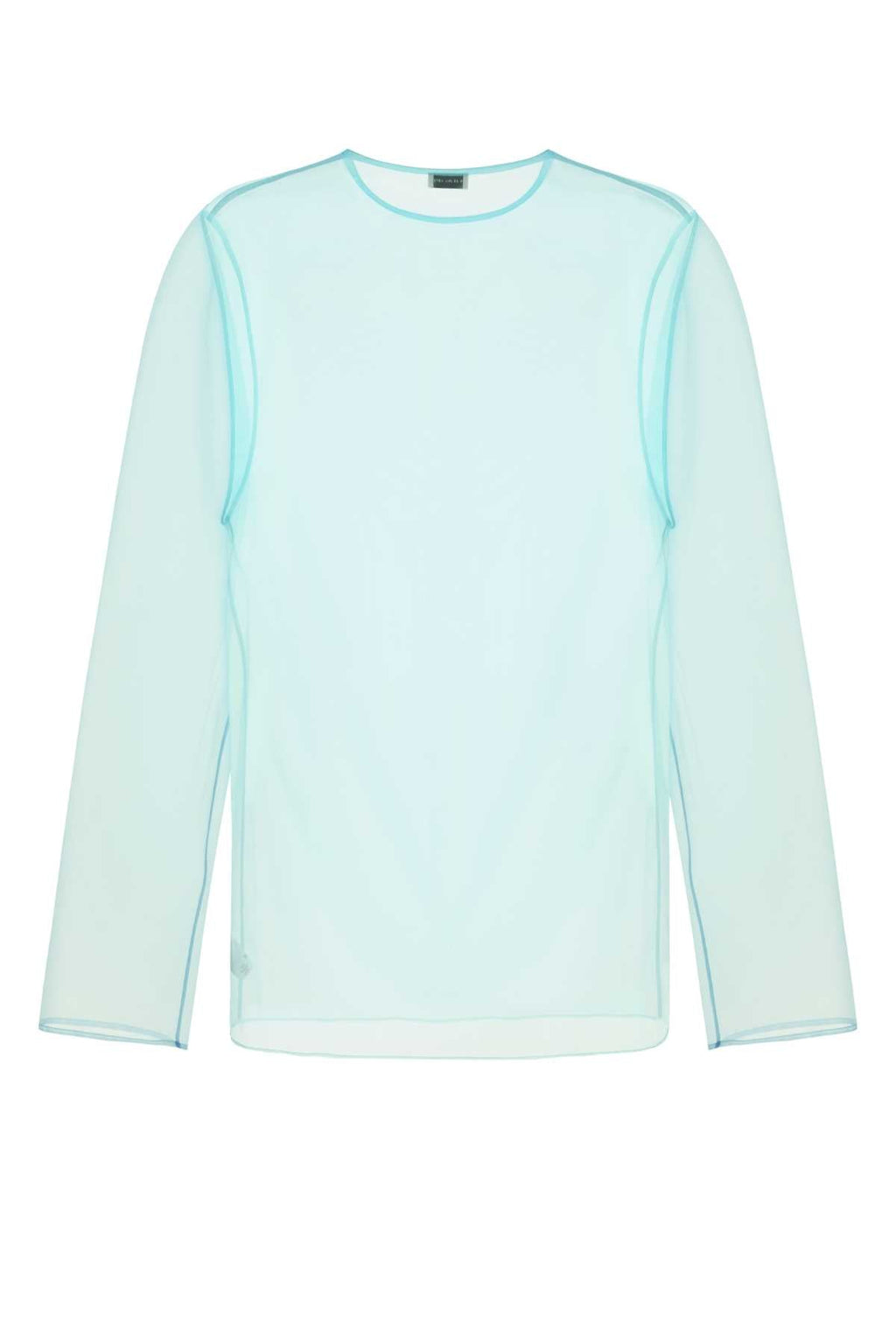 Dries Van Noten Men Light Blue Organza Camille Top