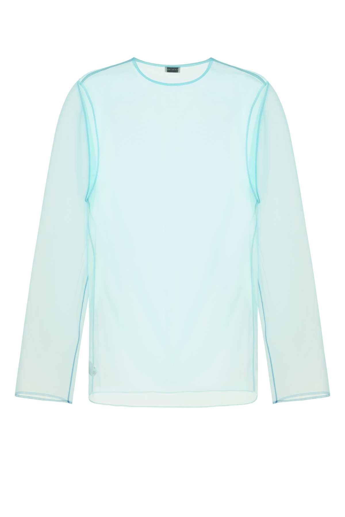 Dries Van Noten Men Light Blue Organza Camille Top