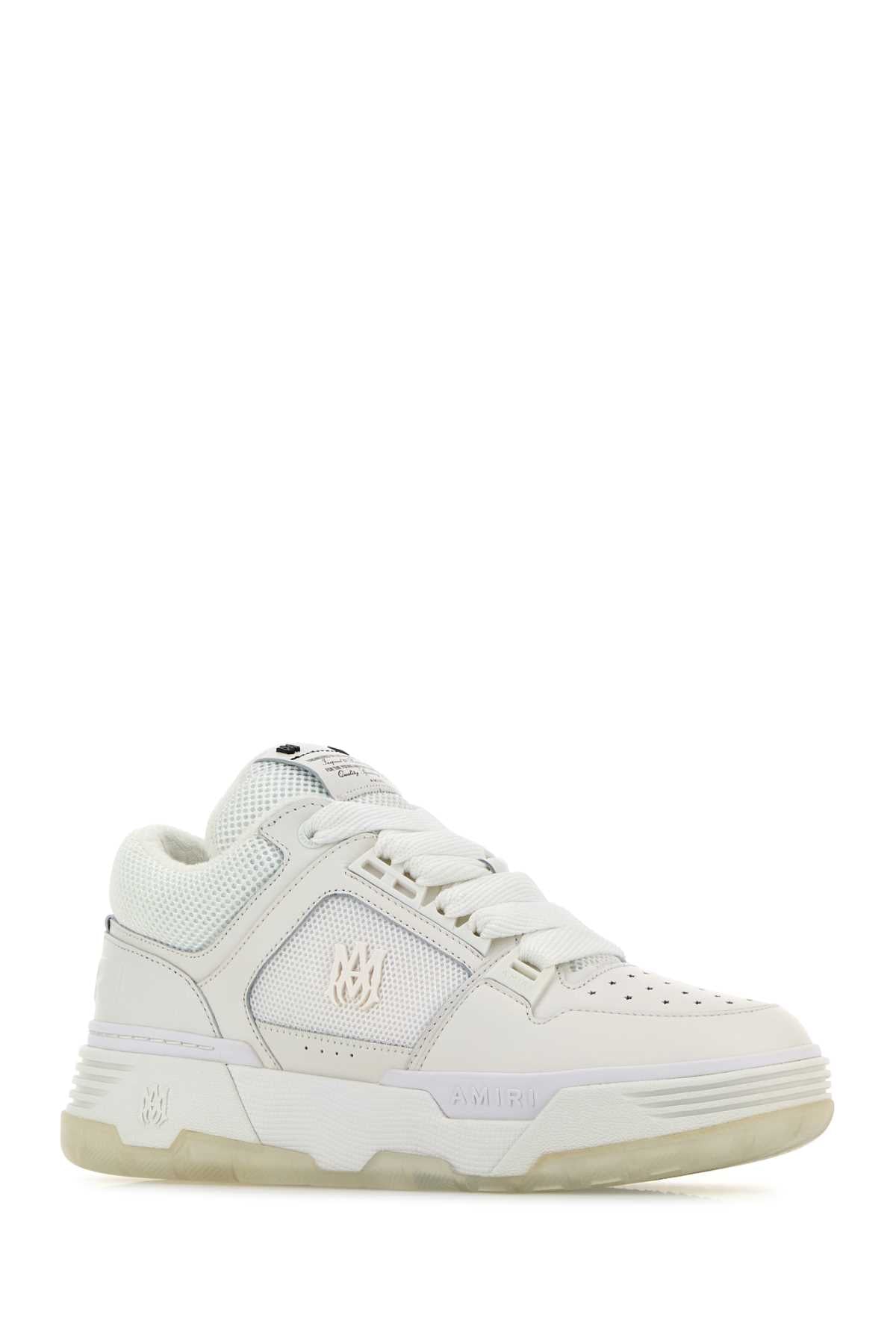 Amiri Men White Leather And Fabric Ma-1 Sneakers