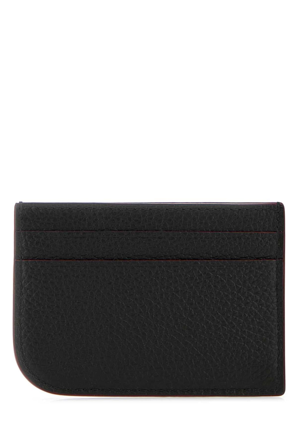 Alexander Mcqueen Men Black Leather Card Holder